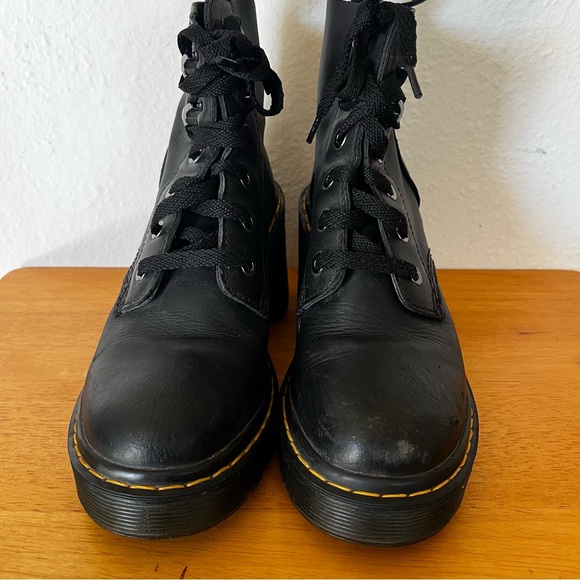 Dr. Martens Jesy Sendal Black Leather Lace Up Boots Size 8 - Picture 5 of 11